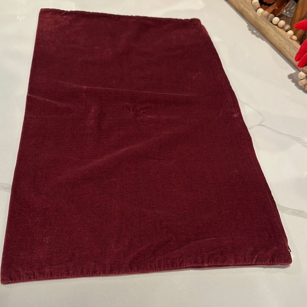 Ikea Sanela velvet Pillow Case dark mauve 16x26” quantity 2